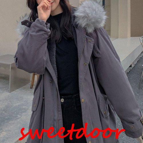 モッズコート コート アウター レディース 秋冬 秋 冬 大きいサイズ 40代 ミドル丈 羽織り おしゃれ シンプル 裏ボア ファー フード付き カジュアル 可愛い 7,374円