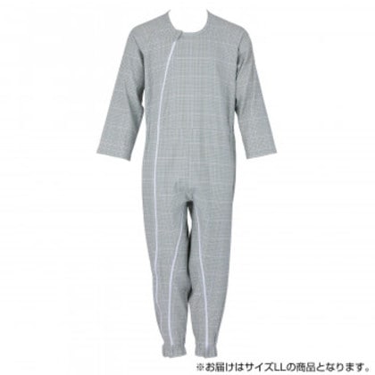 フットマーク 介護つなぎ服(前開き) LL グリーン 403420