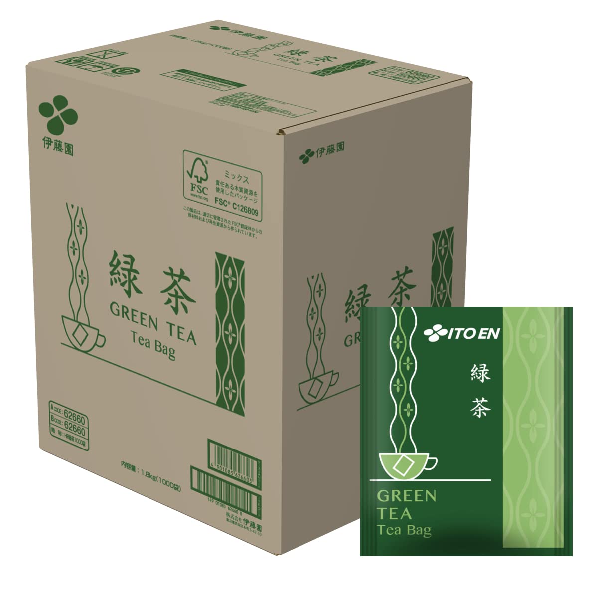 伊藤園 緑茶 ティーバッグ 1.8g×1000袋 業務用