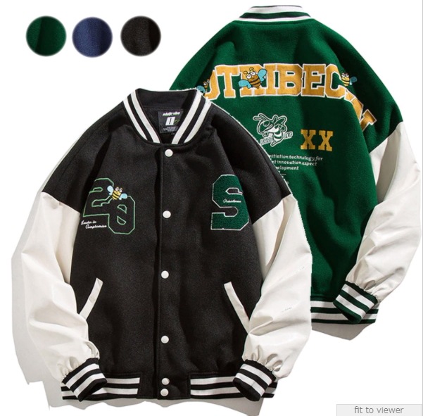 彼氏 ロゴ刺繍 スウェット スタジャン メンズ マジェスティック スタジアムジャケット ジャケット