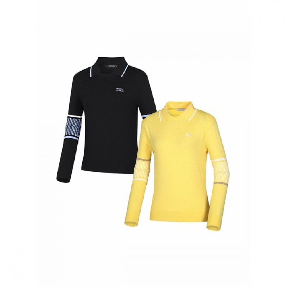 (ワイドアングル) レディース CO Wagle デタッチャブルポロスウェットシャツプルオーバー L_WWP24K74