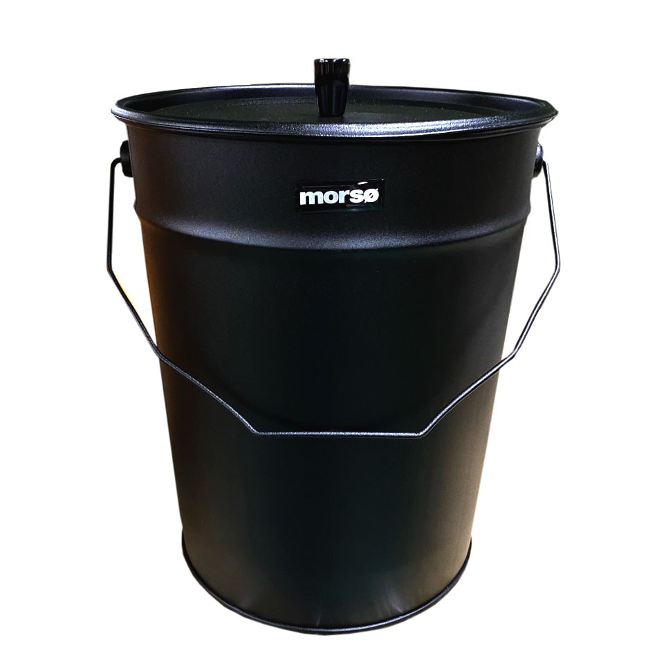 アッシュバケツ （マットブラック） 薪ストーブ アクセサリー 灰 処理 灰取り バケツ コンテナ