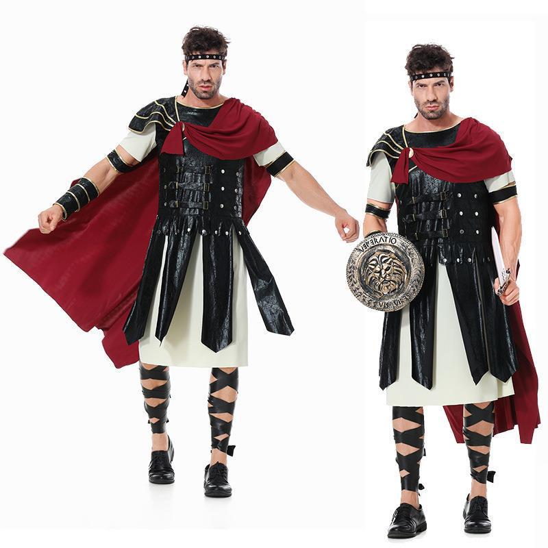 新作メンズ古代ローマ勇士スパルタ戦士マントコスプレ衣装