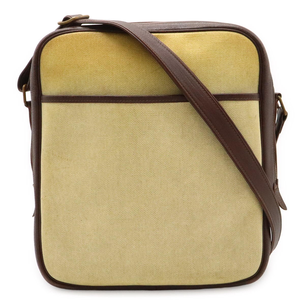 ヴィクトリア ショルダーバッグ メッセンジャーバッグ 斜め掛け トリヨンクレマンス レザー ベージュ ダークブラウン