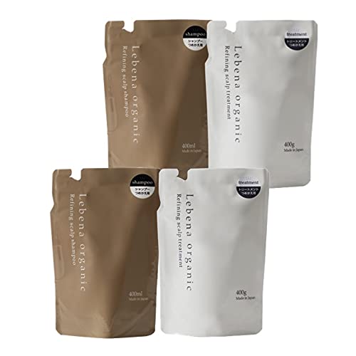 レベナオーガニック シャンプー トリートメント 詰め替え 2 セット オーガニックシャンプー 美容室専売品 人気 アミノ酸シャンプー 洗い流す サロン専売 ダメージ補修トリートメント 天然由来 無添加