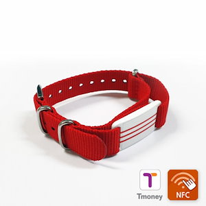 T-MONEY 韓国交通カード バンド Band NT1201 レッド 韓国 旅行 出張 ICマーク 鉄道 バス お店 ショッピング お買い物 利用 電子マネー