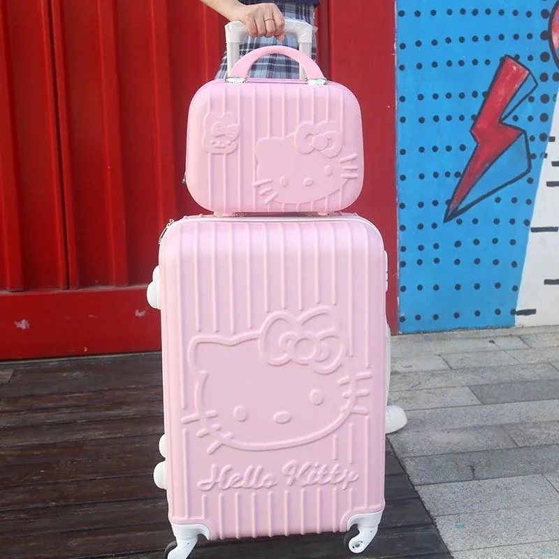 サンリオ【限时折扣】Insスーツケース女子学生かわいいスーツケース大容量スーツケース24インチアニメ小型パスワードケースインチ
