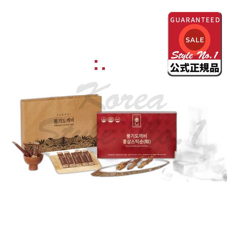 風気鬼紅紅参スティック純10ml×60pギフトセット+ショッピングバッグ1セット高麗人参