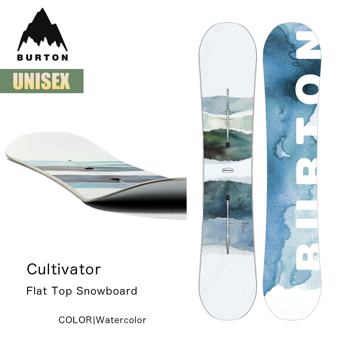 スノーボード 板 25-26 カルチベーター フラットトップ W26JP-302891 Cultivator Flat Top Snowboard Watercolorカラー