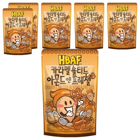 HBAF バフキャラメル ソルテッド アーモンド アンド プレッツェル190g6個