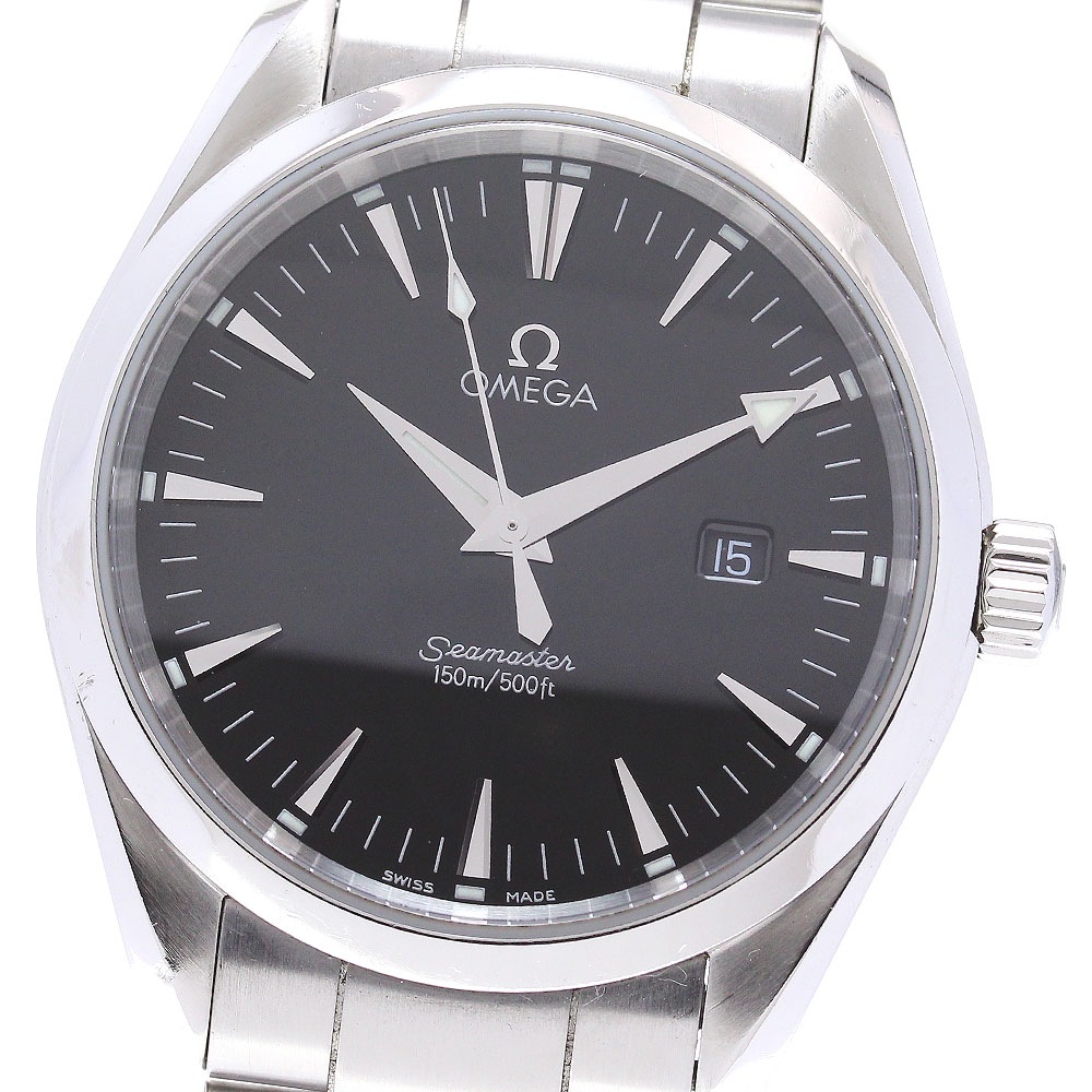 オメガ OMEGA 2517.50 シーマスター アクアテラ デイト クォーツ メンズ 保証書付き_839279【中古】