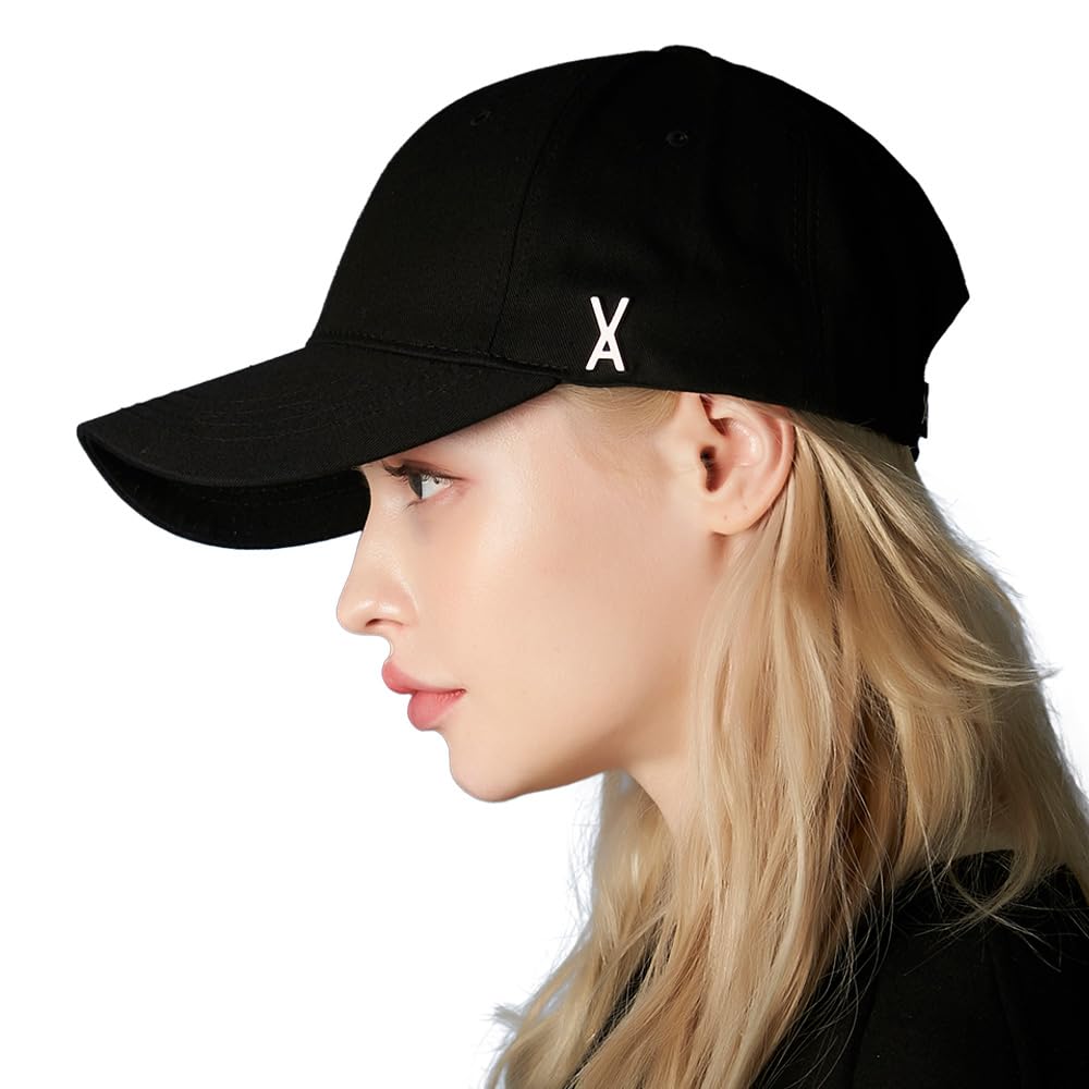 [VARZAR] Stud logo over fit ball cap Black