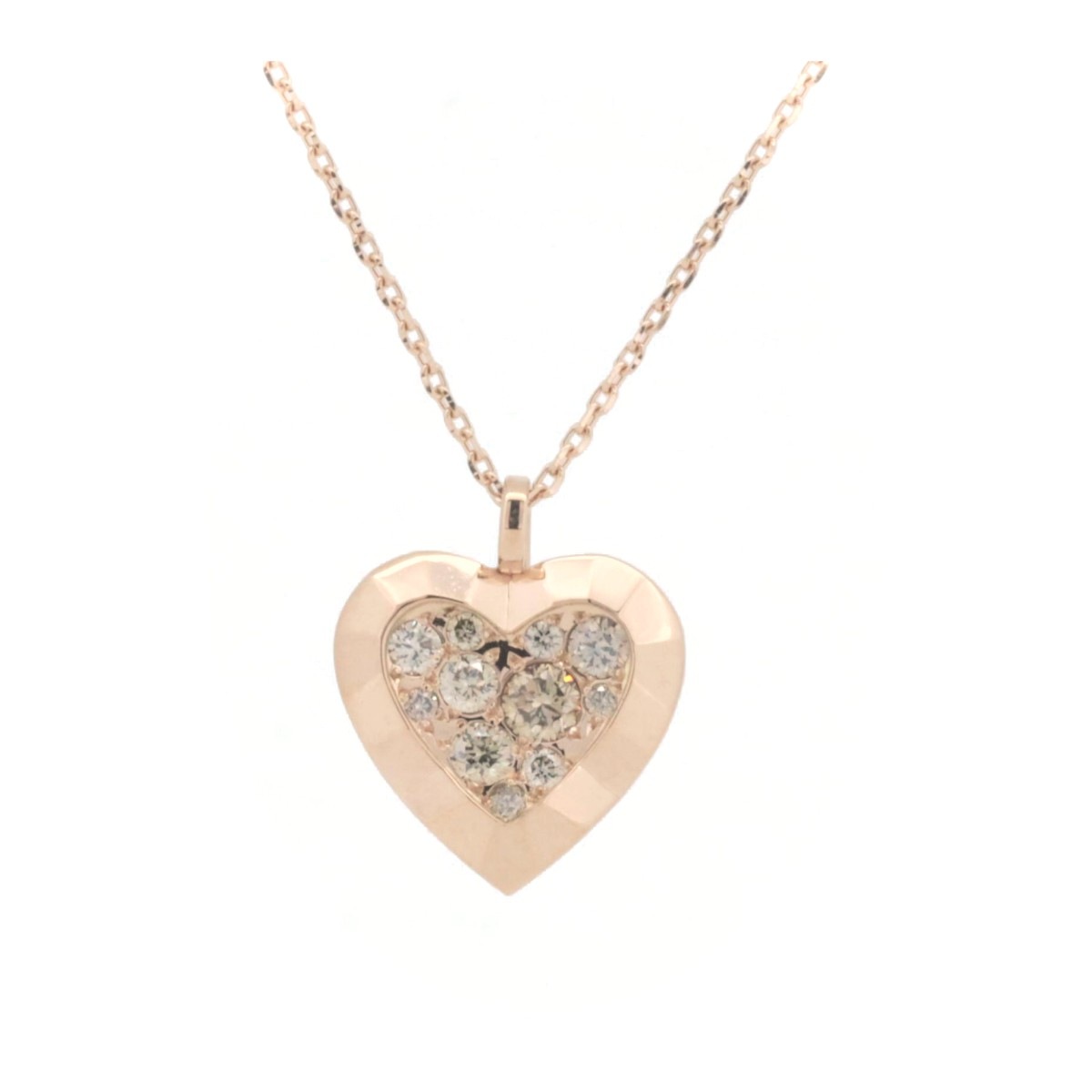 カシケイ アンフォゲッタブル ハート ダイヤモンド ネックレス 0.35ct K18PG(18金 ピンクゴールド) 質屋出品