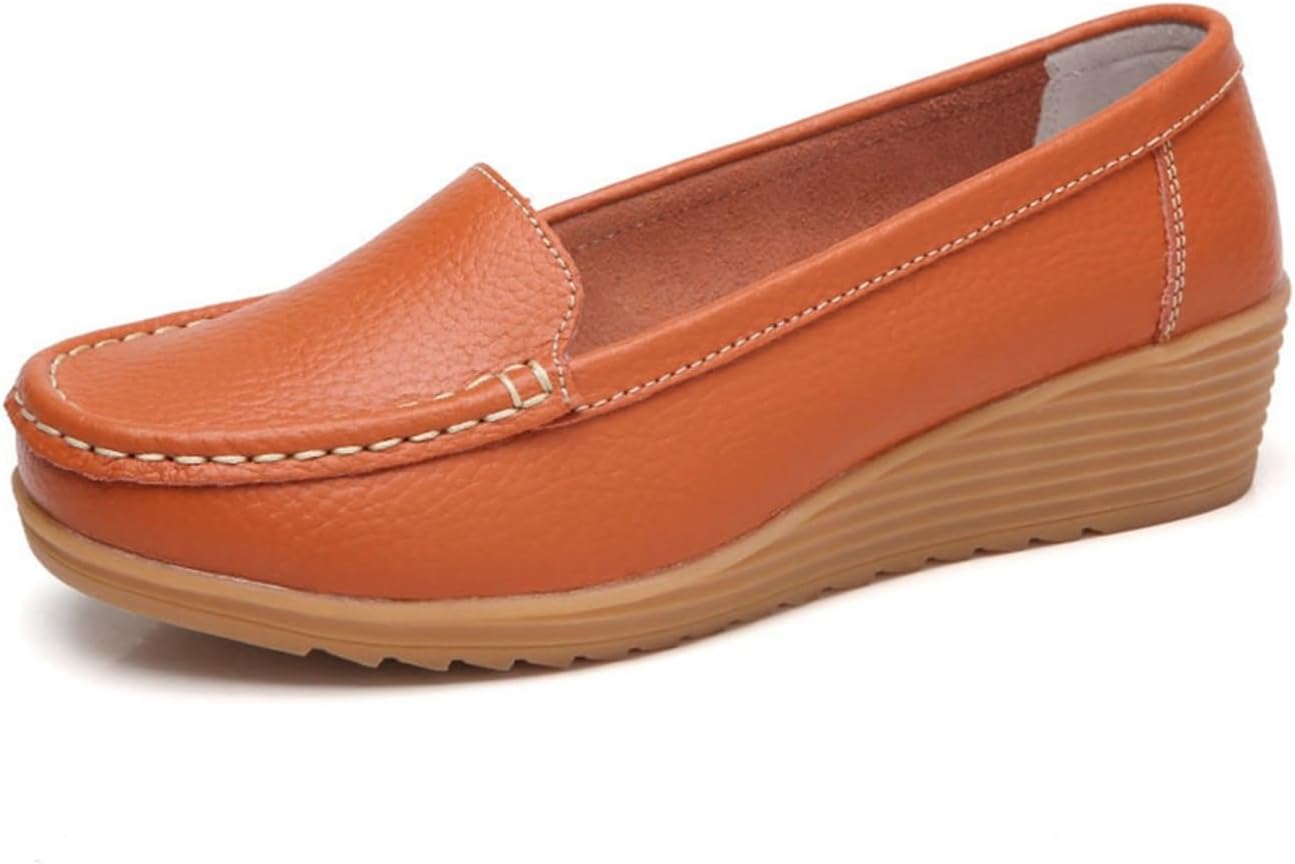 高齢者 靴 レディース 22.5~25.5cm 大きいサイズ 婦人靴 抗菌防臭 ウェッジソール コンフォート 履きやすい 痛くならない 滑らない モカシン 幅広 お出かけ 通勤 敬老の日 カジュアル