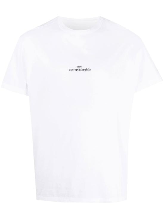MAISON MARGIELA Men Tops S30GC0701S22816 994 WHITE BLACK EMBROIDERY