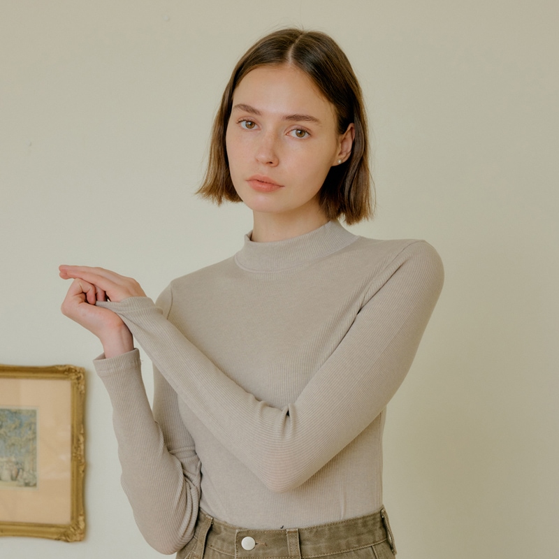 ハーフタートルネックTシャツ [3カラー]