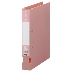 （まとめ） TANOSEE Dリングファイル（再生PP表紙） A4タテ 2穴 300枚収容 背幅43mm ピンク 1冊 (×15セット)