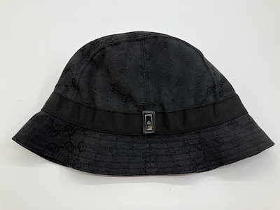 Ｇｕｃｃｉ　帽子　ハット　黒　サイズL 　頭回り約５４㎝　送料無料 Gucci 帽子 ハット 黒 サイズL 頭回り約54㎝ 送料無料