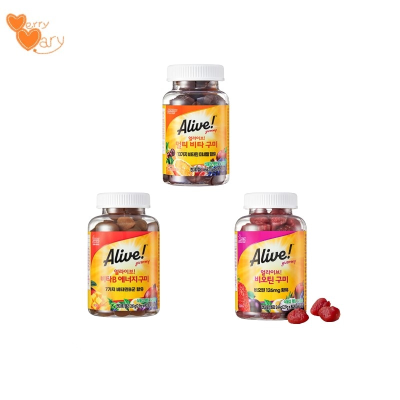 [Alive]グミ3種(マルチビタグミ/ビタBエネルギーグミ/ビオチングミ) 選択1個 植物性ペクチン 26種類果物野菜配合