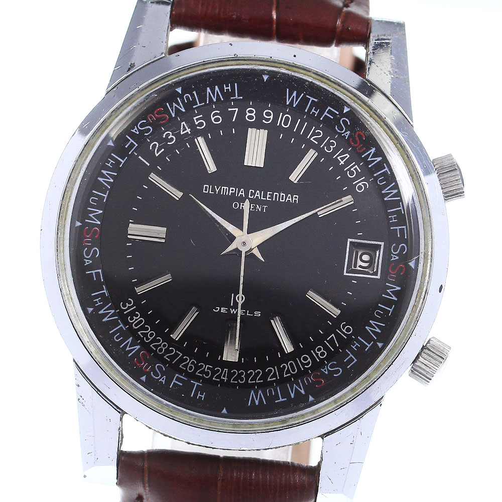 オリエント ORIENT オリンピアカレンダー デイト 手巻き メンズ _756119【中古】