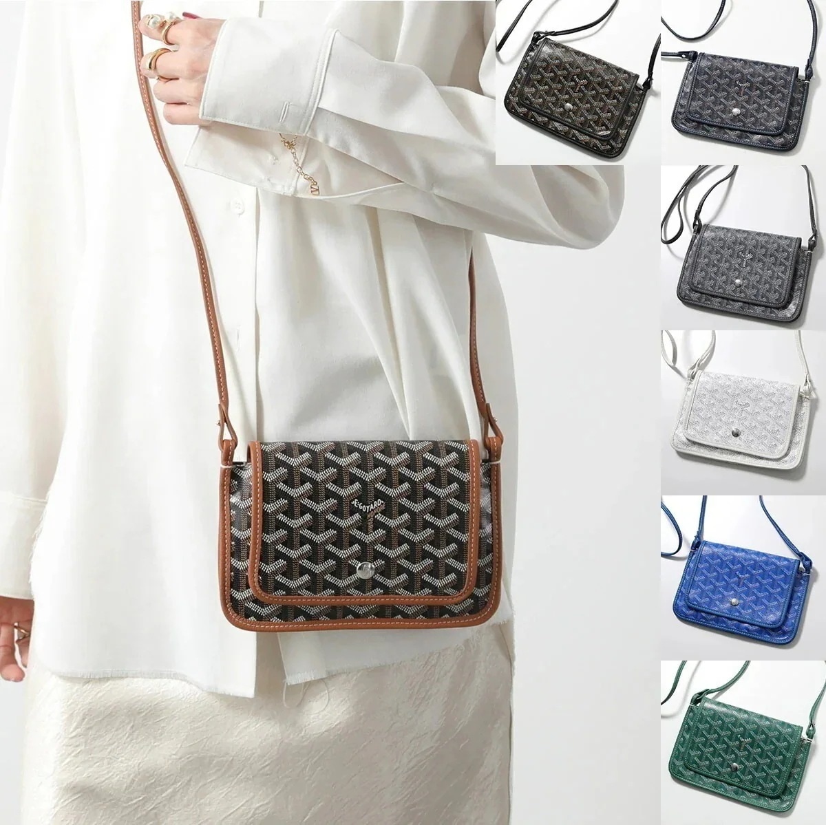 GOYARD ゴヤール ショルダーウォレット プリュメ ポーチウォレット レディース ショルダーバッグ ポシェット 財布 ロゴ 鞄 カラー5色