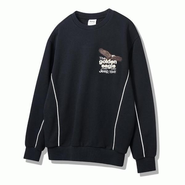 JEEP 男女兼用 配色 ワシ 刺繍 スウェットシャツ__A JP1TSU811_