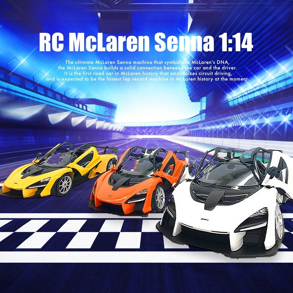 [販売終了]ラジコン ラジコンカー RCマクラーレン セナ 1:14 イエロー オレンジ ホワイト 6,003円