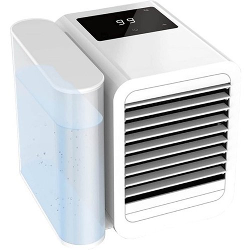 卓上冷風扇 小型 風量調整 加湿冷却機能 コンパクトタイミング設定ミュート上下角度調整可能1000ML大容量 軽量防カビフィルター 99スピード調整
