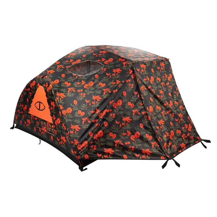 ポーラー TWO MAN TENT ORCHID FLORAL BLACK 152 x 216 x 101cm #221EQU5201-ORCF