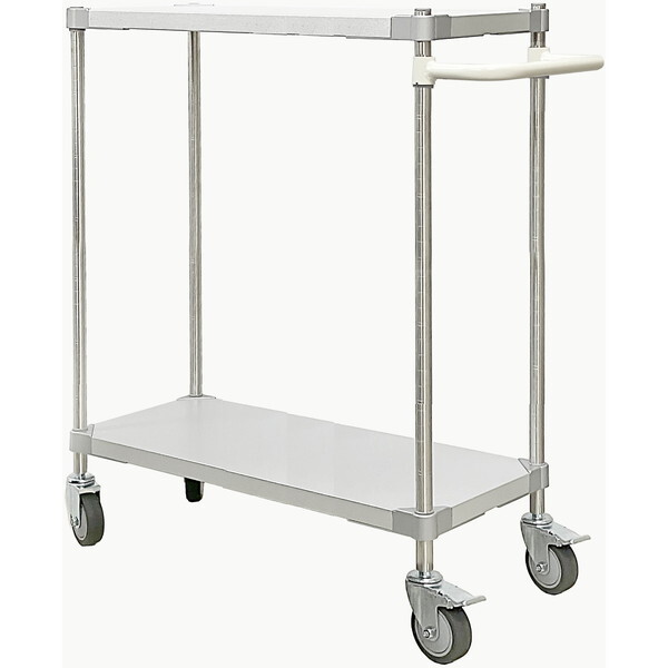 アイ・エル・シー TGGS2-35909WH ホワイト PROFACE ガルバシェルフワゴン35×90 2段 ポール900 取っ手付き メーカー直送