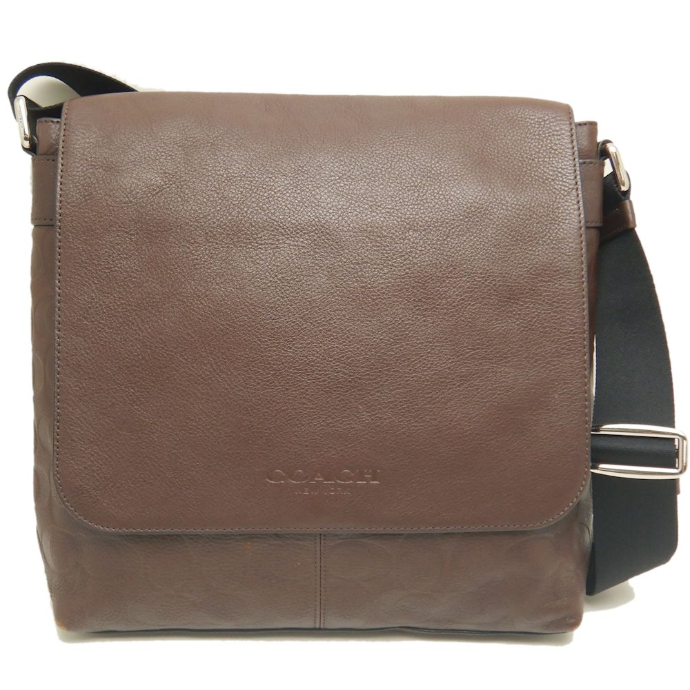 サリバン スモールメッセンジャー F72110 ショルダーバッグ レザー ダークブラウン アウトレット/252861【中古】