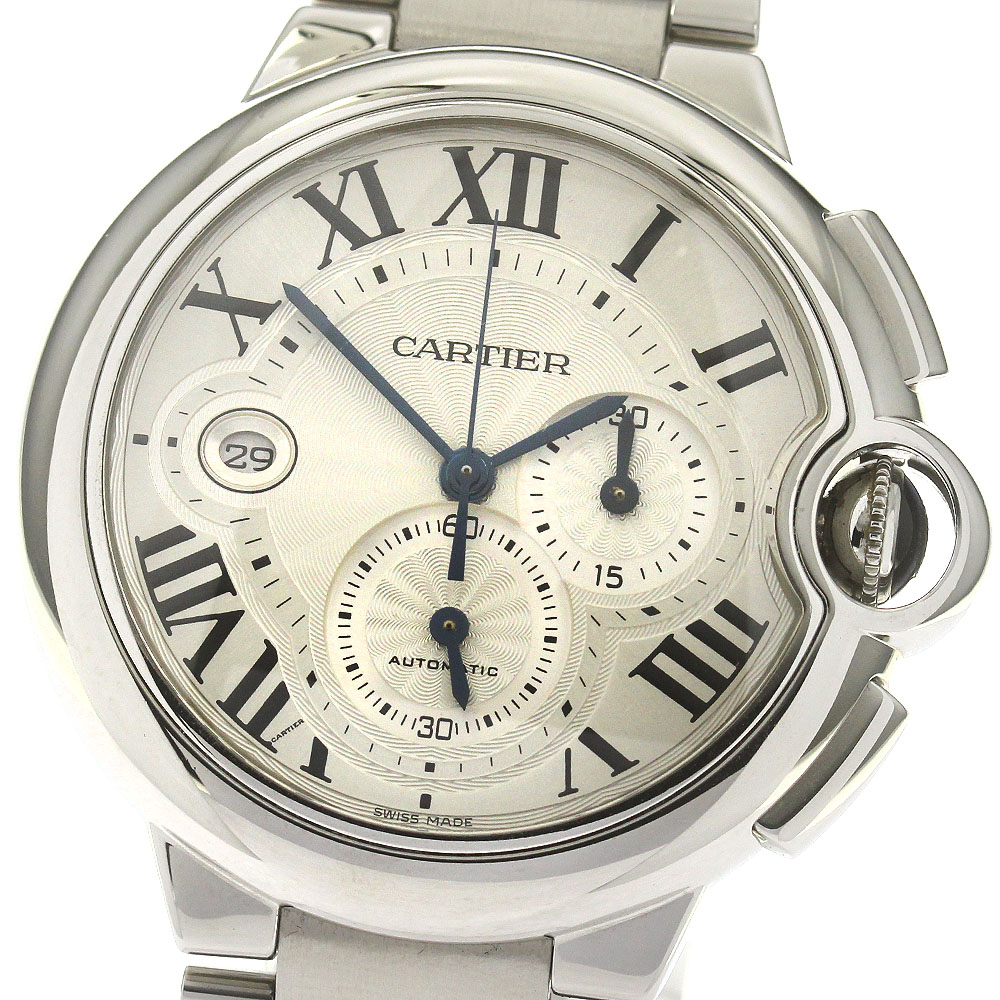カルティエ CARTIER W6920076 バロンブルーXL クロノグラフ 自動巻き メンズ 良品 _867059【中古】