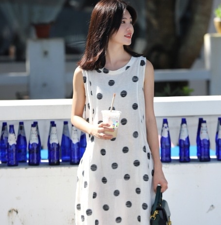 ワンピース ロング丈 ノースリーブ クルーネック デザイン 美ライン ニュアンス エアリー リラックス かわいい 大人可愛い きれいめ シンプル カジュアル 大人 上品 おしゃれ お洒落 大人可愛い