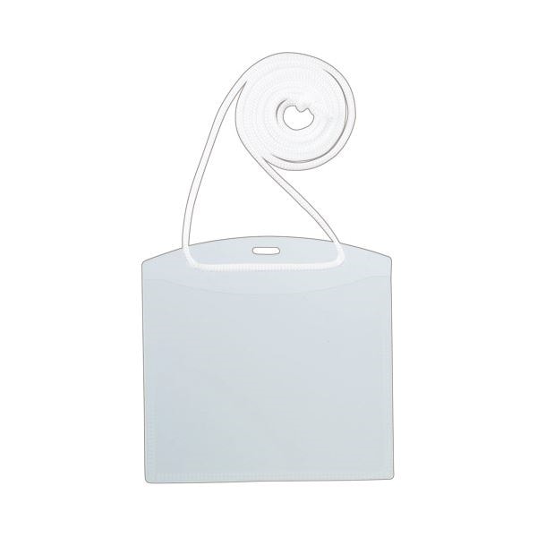 （まとめ）TANOSEE イベント用名札 スタンダードサイズ ひも付 1パック（10個） [x30]