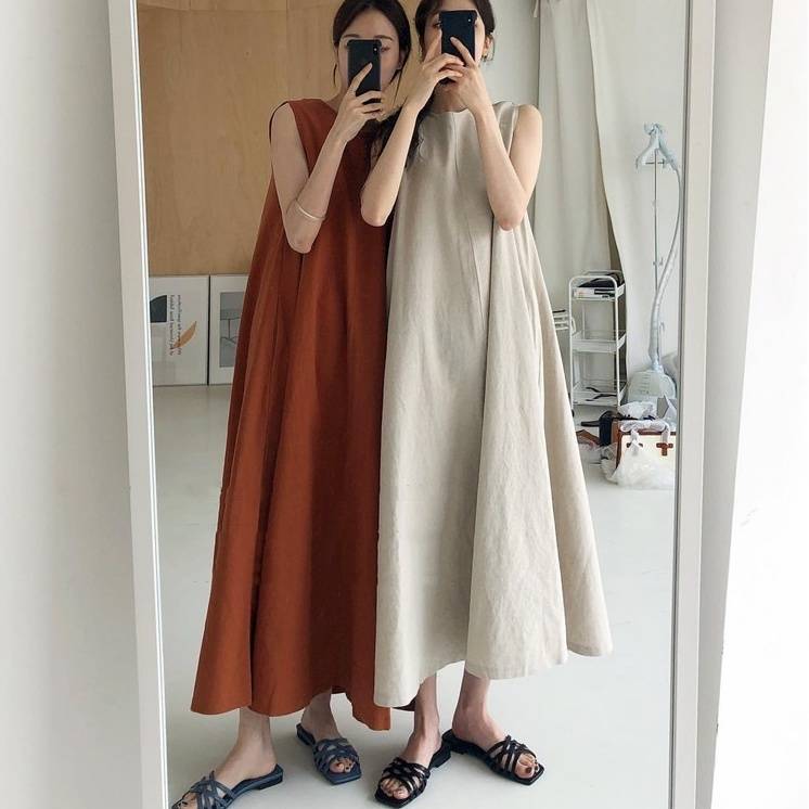 2color レディース ワンピース ロングワンピース ロング丈 ノースリーブ マキシワンピース マ