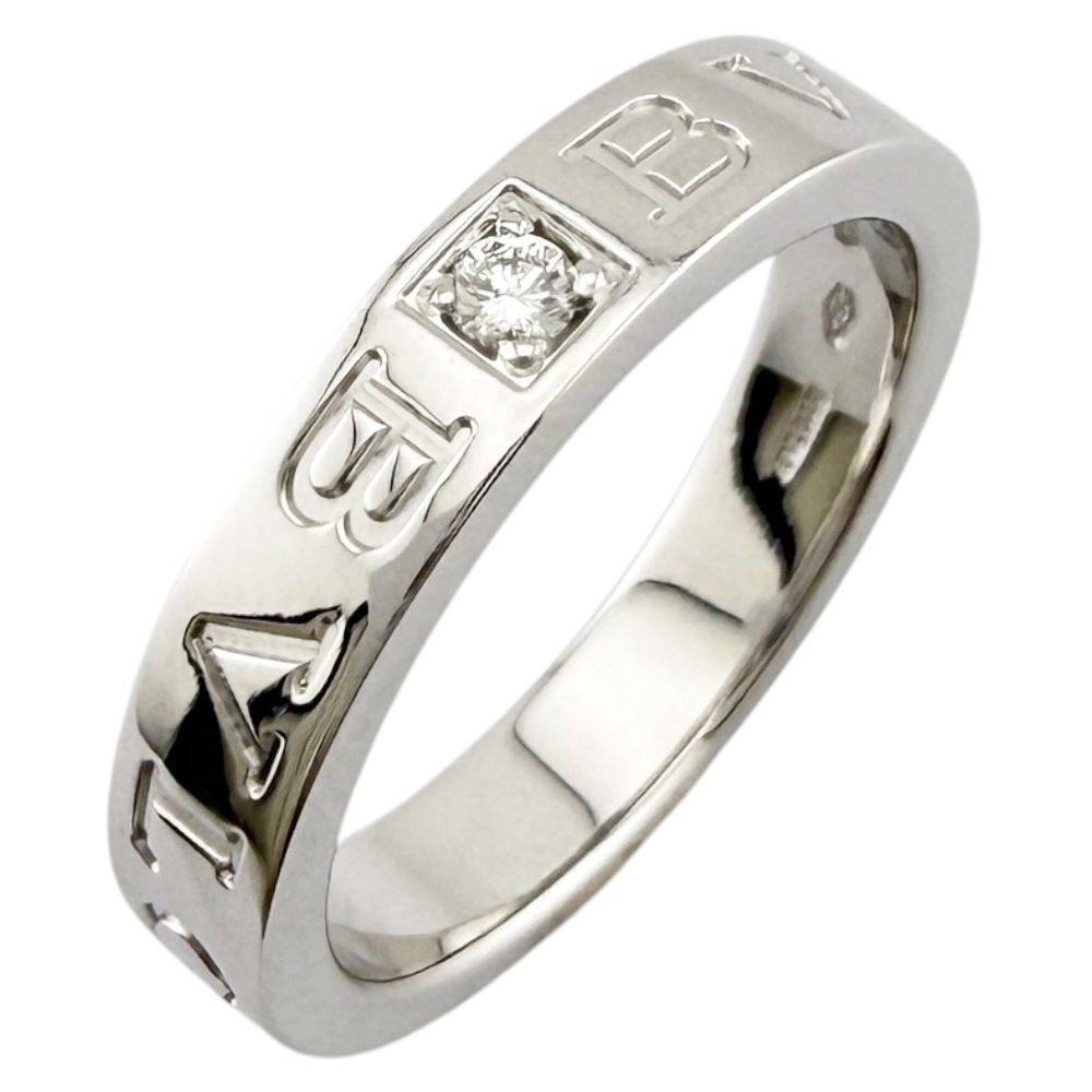 ブルガリ ブルガリブルガリ リング 指輪 13.5号 18金 K18ホワイトゴールド ダイヤモンド BVLGARI 中古 美品