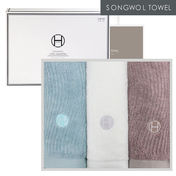 ホテルコレクション フロー44 タオル 3枚セット (上下ボックス+ショッピングバッグ)