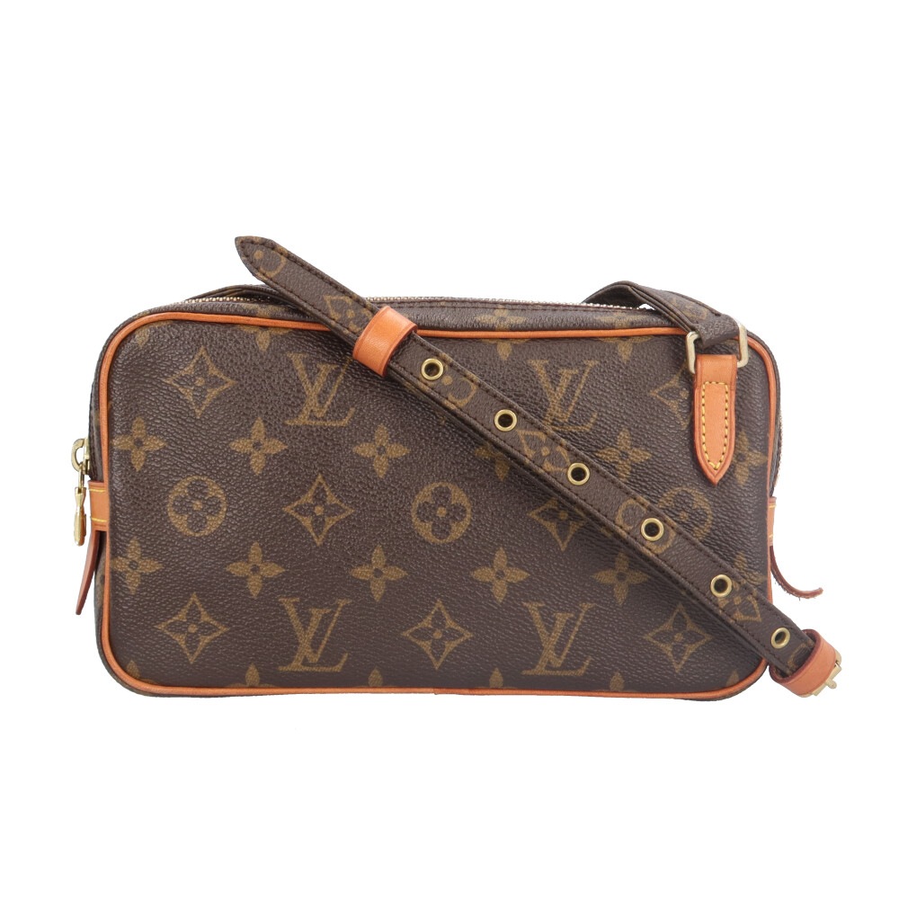 ルイヴィトン ポシェットバンドリエール モノグラム ショルダーバッグ モノグラムキャンバス M51828 ブラウン LOUIS VUITTON 中古