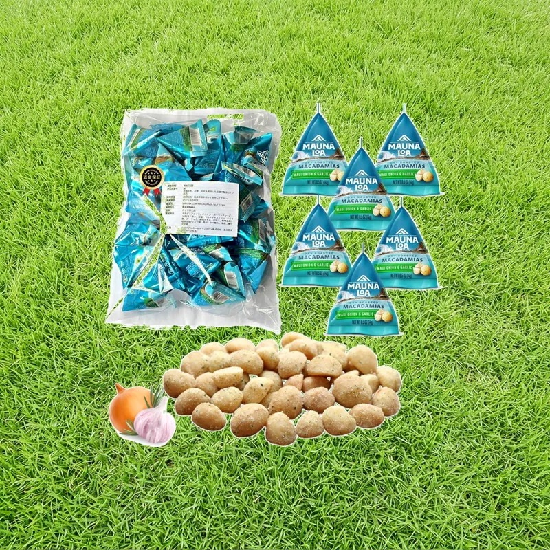 マウナロア マカデミアナッツ 業務用サイズ 14g x 30袋入り オニオンガーリック味 個包装 ハワイ土産 低糖質食品 1袋（14g）あたり糖質2.0g ロカボ 【日本語表記あり】