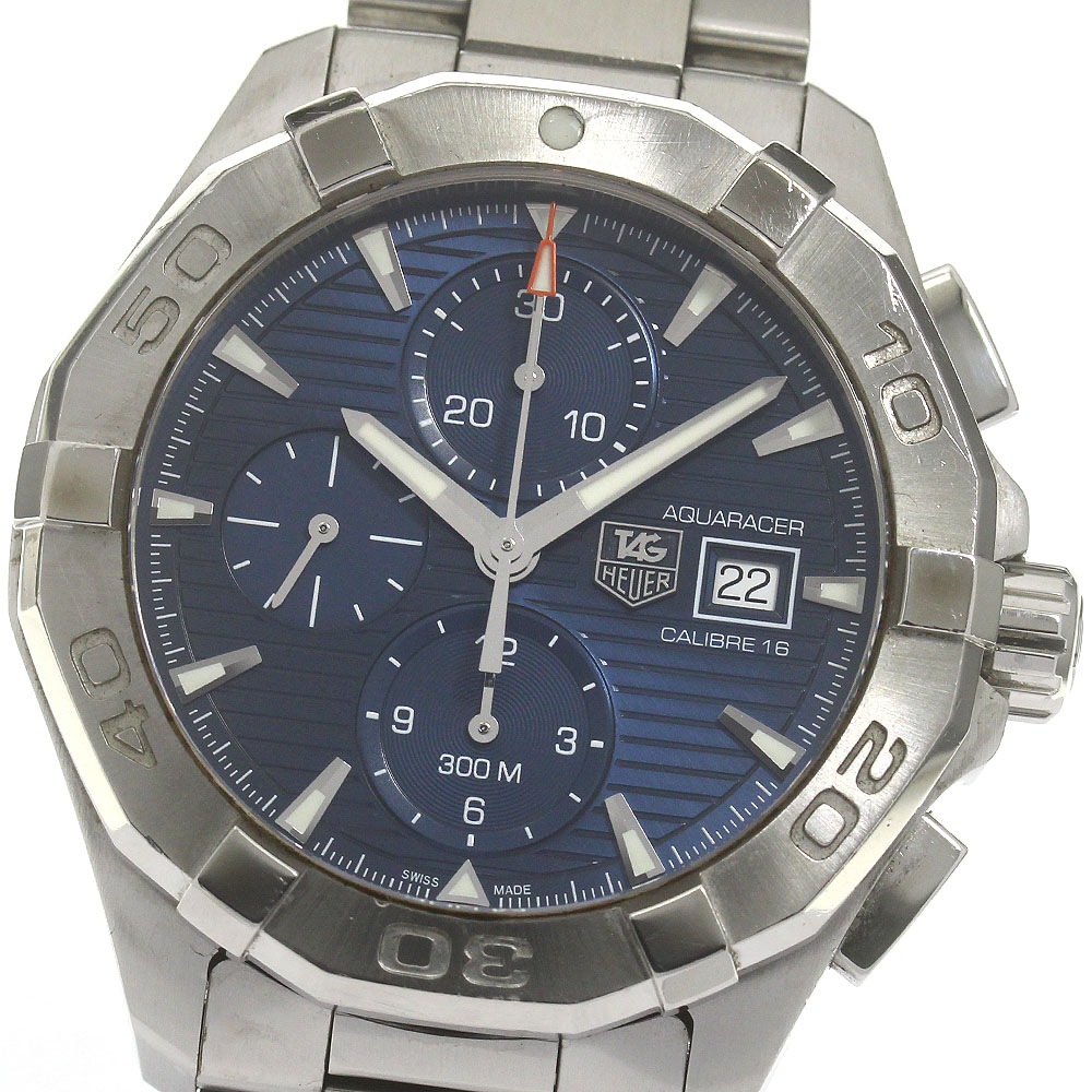 タグホイヤー TAG HEUER CAY2112-2 アクアレーサー クロノグラフ 自動巻き メンズ 保証書付き_866987【ev15】【中古】