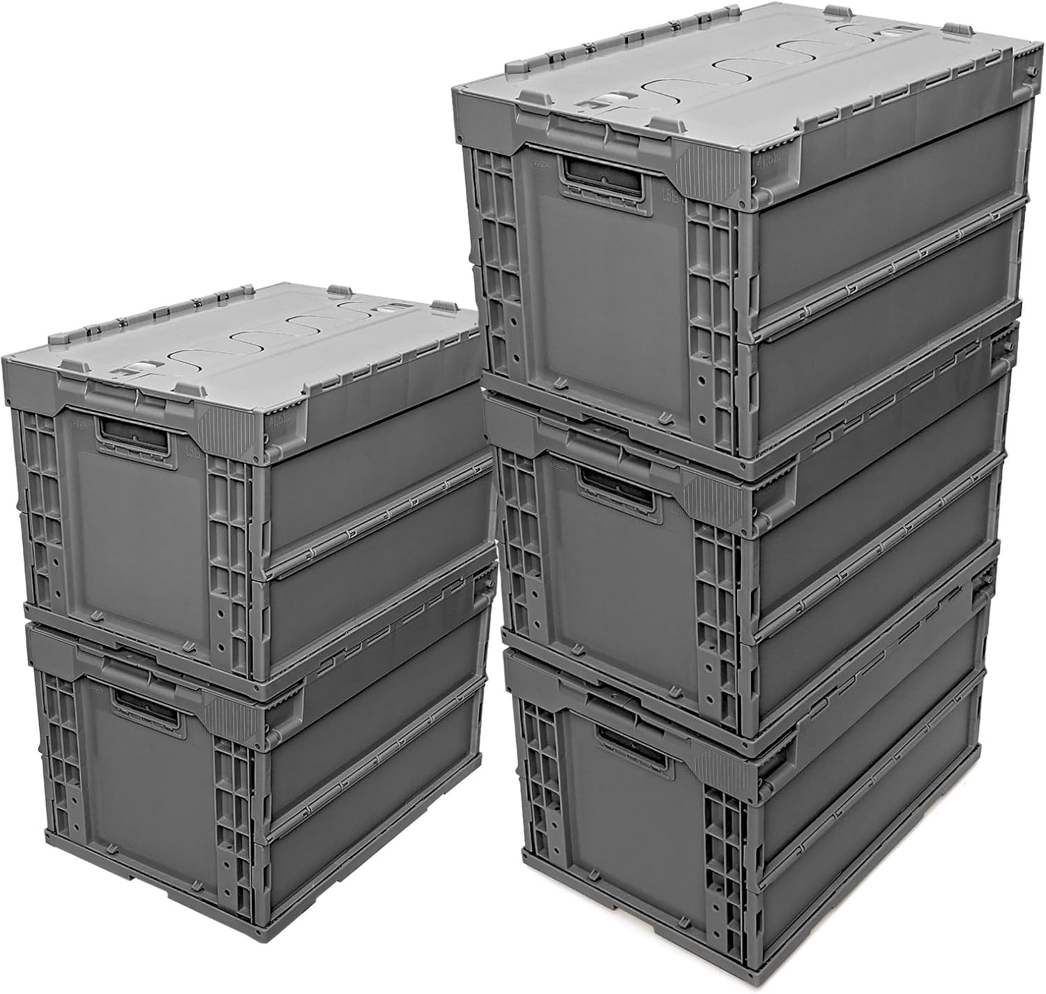 日本製 コンテナ ボックス 折り畳み 50l 耐久 取っ手付き 耐荷重 160kg 頑丈 軽量 収納ボックス 持ち運び簡単 折り畳み アウトドア コンテナ 積む 折りコン オリコン