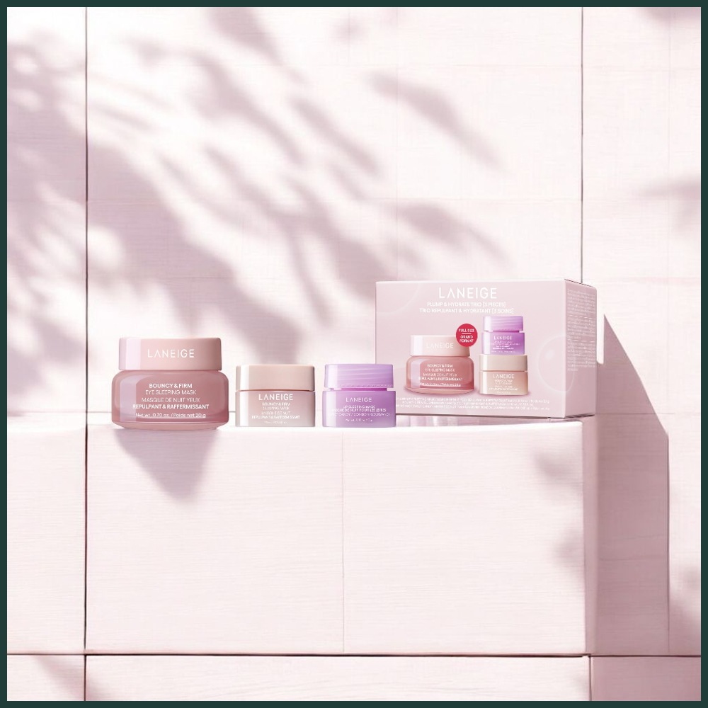 ラネージュ スリーピングケア トリオセット アイクリーム ミニサイズ ギフトセット トラベルキット ナイアシンアミド 目元美容液 保湿 韓国
