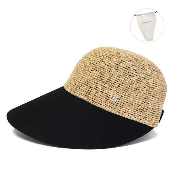 ブレイズバイザーハット ラフィアハット サンキャップ 帽子 ナチュラルブラック BLAISE-NB