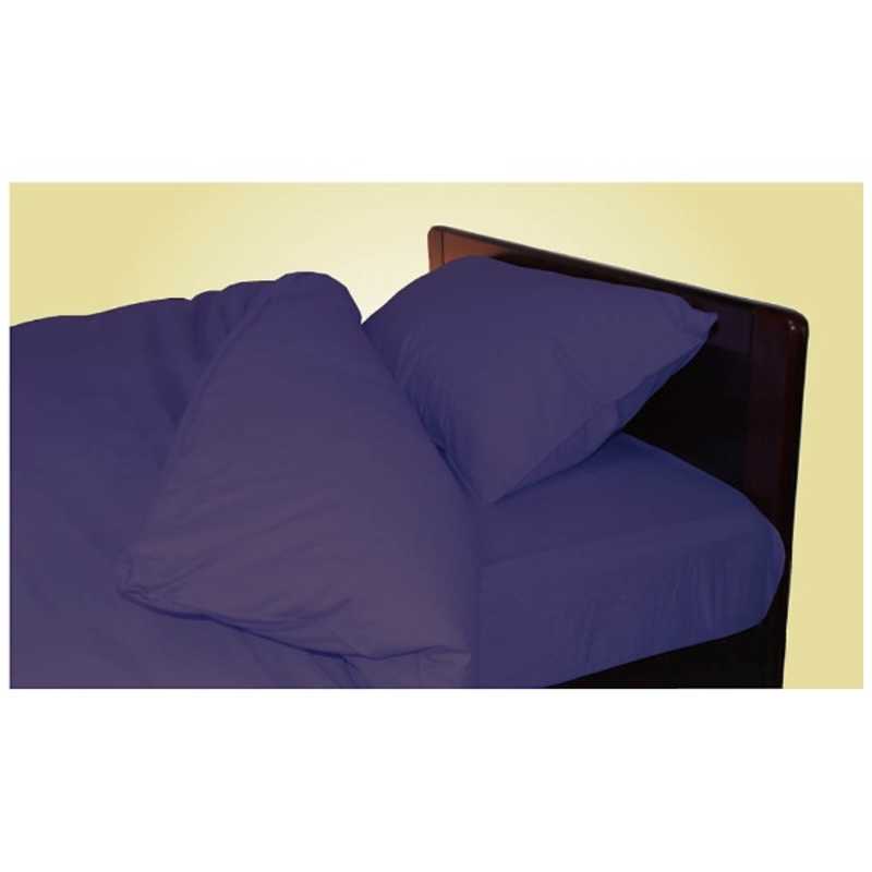 生毛工房　【ボックスシーツ】ディープブロード ワイドダブルサイズ(綿100%/154×200×30cm/ネイビー)