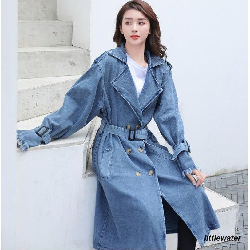 デニム コート トレンチコート チェスターコート レディース スプリングコート ジャケット アウター 春ライトデニム羽織ロング エレガント防風