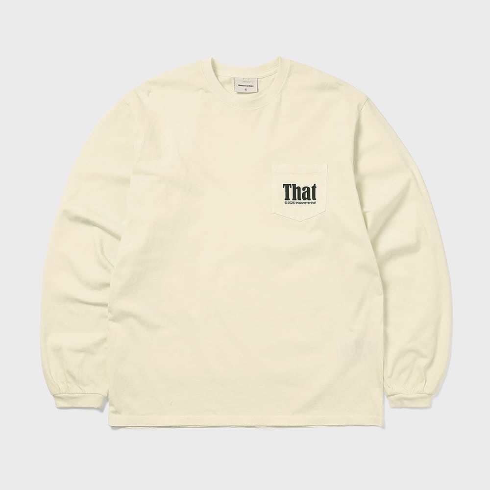ディスイズネバーサット That Pocket L/S Tee Ivory