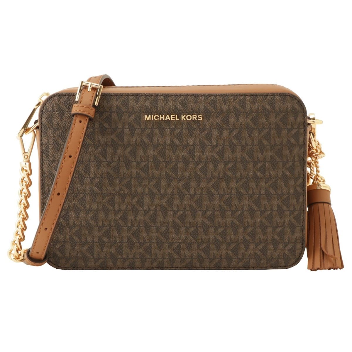 マイケルコース バッグ MICHAEL KORS レディース BROWN MKシグネチャーロゴ カメ