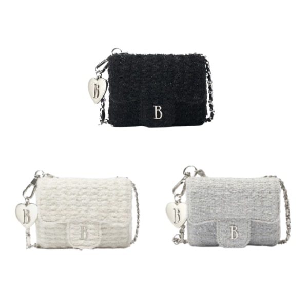 Tweed Chain Belt Mini Bag ツイード チェーンベルト ミニバッグ (3カラー)