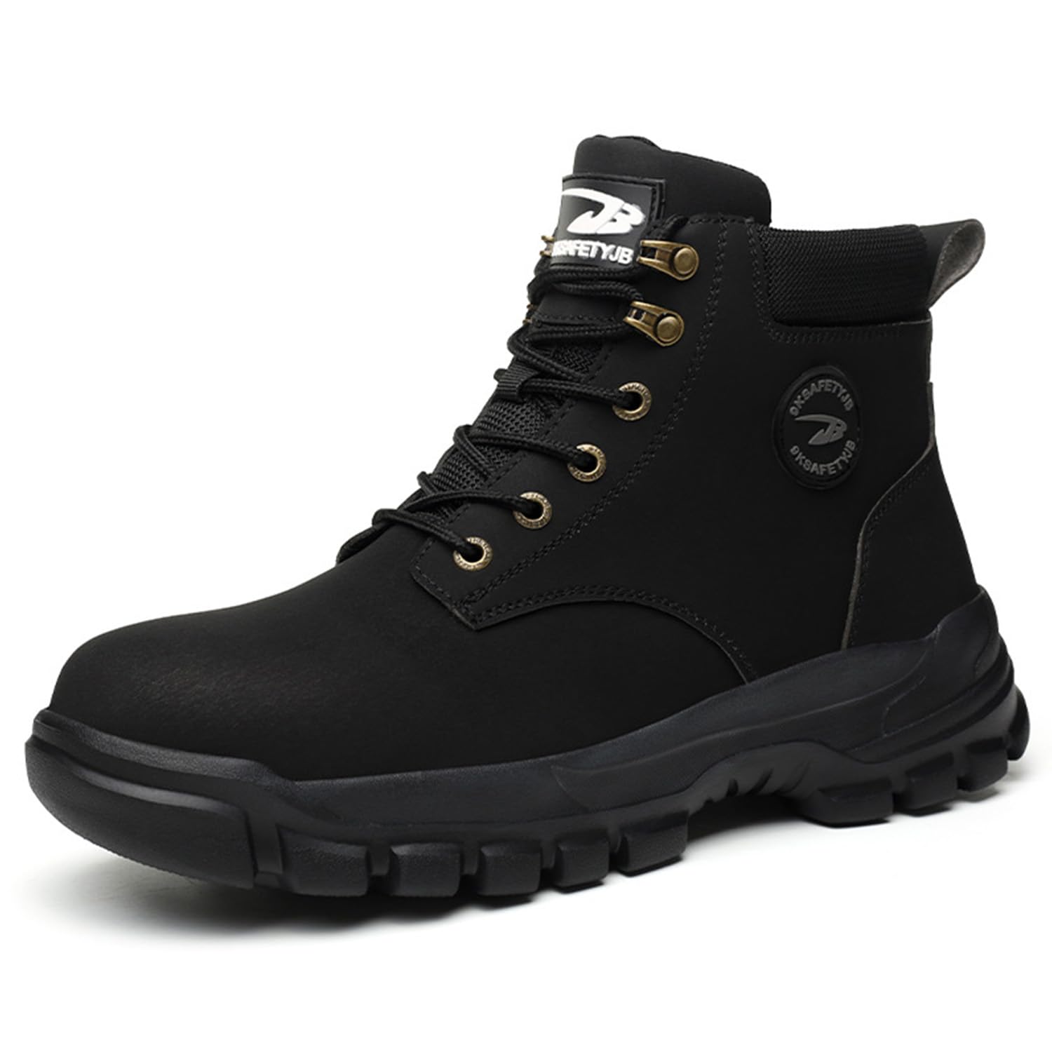 TimGross 安全靴 ハイカット メンズ 作業靴 撥水 溶接ブーツ レディース 鋼先芯 セーフティーシューズ 軽量 耐滑 耐摩耗 あんぜん靴 679/黒/44