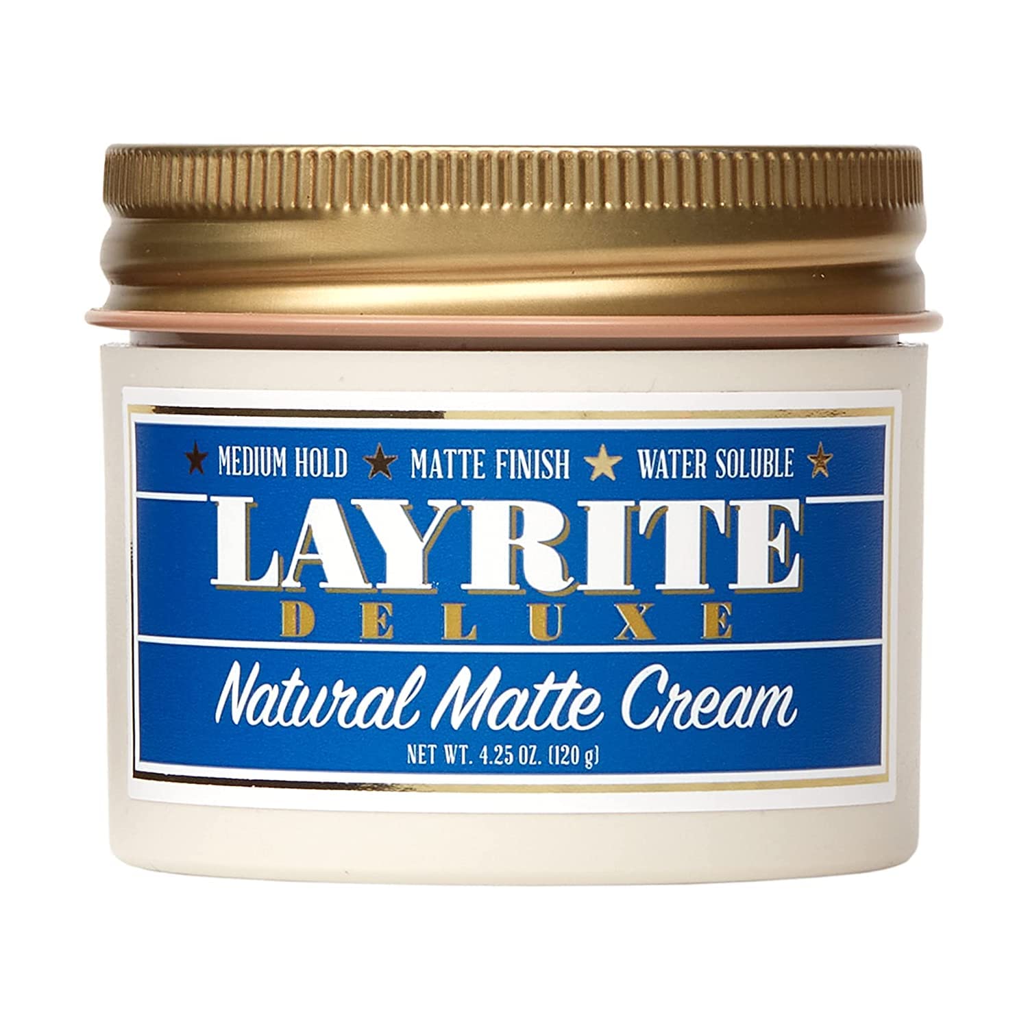 Layrite Natural Matte Cream (Medium Hold, Matte Finish, Water Soluble) 120g/4.25oz並行輸入品